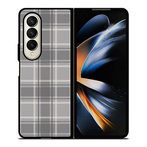 GREY TARTAN PLAID PATTERN Samsung Galaxy Z Fold 4 Case Cover GREY TARTAN PLAID PATTERN Samsung Galaxy Z Fold 4 Case Cover