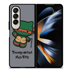 HELLO KITTY TMNT TEENAGE MUTANT NINJA KITTY Samsung Galaxy Z Fold 4 Case Cover HELLO KITTY TMNT TEENAGE MUTANT NINJA KITTY Samsung Galaxy Z Fold 4 Case Cover