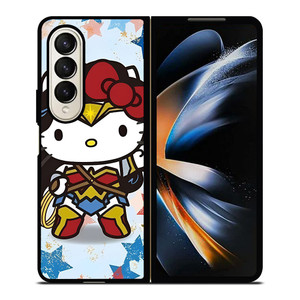 HELLO KITTY WONDER WOMAN KITTY Samsung Galaxy Z Fold 4 Case Cover