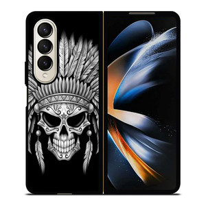INDIAN FEATHER SKULL Samsung Galaxy Z Fold 4 Case Cover