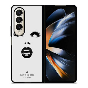 KATE SPADE BLACK WHITE FACE Samsung Galaxy Z Fold 4 Case Cover