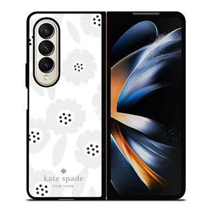 KATE SPADE GREY FLOWER Samsung Galaxy Z Fold 4 Case Cover