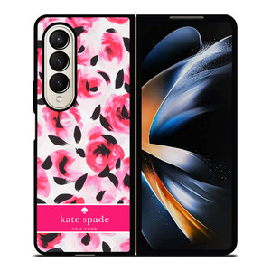 KATE SPADE NEW YORK PINK ROSE Samsung Galaxy Z Fold 4 Case Cover