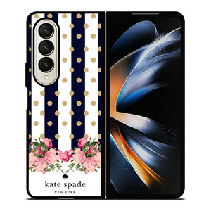KATE SPADE NEW YORK POLKADOTS FLORAL Samsung Galaxy Z Fold 4 Case Cover KATE SPADE NEW YORK POLKADOTS FLORAL Samsung Galaxy Z Fold 4 Case Cover