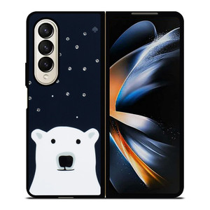 KATE SPADE SPARKLE POLLAR BEAR Samsung Galaxy Z Fold 4 Case Cover