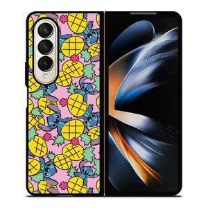 LILO AND STITCH PINEAPPLE PATTERN Samsung Galaxy Z Fold 4 Case Cover