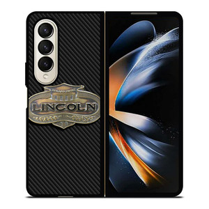 LINCOLN MOTOR LOGO CARBON Samsung Galaxy Z Fold 4 Case Cover