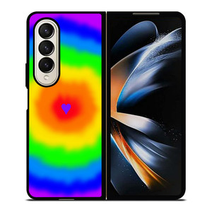 LOVE RAINBOW TIE DYE PATTERN Samsung Galaxy Z Fold 4 Case Cover
