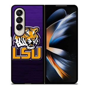 LSU TIGERS WOODEN LOGO Samsung Galaxy Z Fold 4 Case Cover