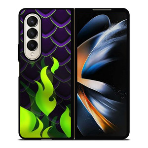MALEFICENT GREEN FLAMES PATTERN Samsung Galaxy Z Fold 4 Case Cover
