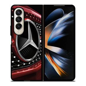 MERCEDES BENZ LOGO RED ICON Samsung Galaxy Z Fold 4 Case Cover MERCEDES BENZ LOGO RED ICON Samsung Galaxy Z Fold 4 Case Cover