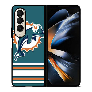 MIAMI DOLPHINS logo Samsung Galaxy Z Fold 4 Case Cover