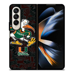 MIAMI HURRICANES UM FOOTBALL Samsung Galaxy Z Fold 4 Case Cover