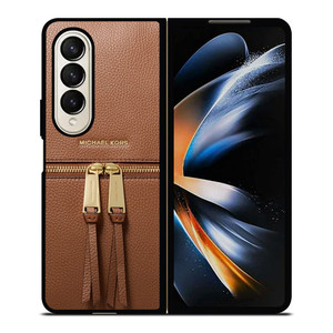 MICHAEL KORS MK LOGO BACKPACK BAG BROWN Samsung Galaxy Z Fold 4 Case Cover
