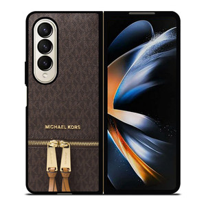 MICHAEL KORS MK LOGO BACKPACK BROWN BAG Samsung Galaxy Z Fold 4 Case Cover