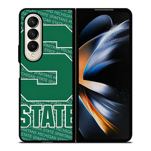 MICHIGAN STATE SPARTANS LOGO FOOTBALL EMBLEM Samsung Galaxy Z Fold 4 Case Cover