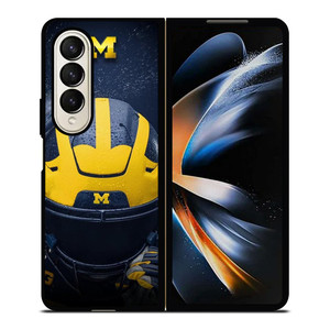 MICHIGAN WOLVERINES HELMET COLLEGE FOOTBALL TEAM Samsung Galaxy Z Fold 4 Case Cover