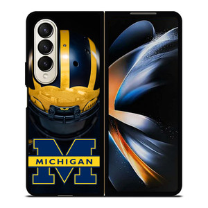 MICHIGAN WOLVERINES HELMET Samsung Galaxy Z Fold 4 Case Cover