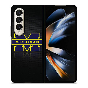 MICHIGAN WOLVERINES METAL LOGO Samsung Galaxy Z Fold 4 Case Cover