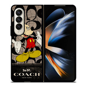 MICKEY MOUSE COACH NEW YORK Samsung Galaxy Z Fold 4 Case Cover MICKEY MOUSE COACH NEW YORK Samsung Galaxy Z Fold 4 Case Cover