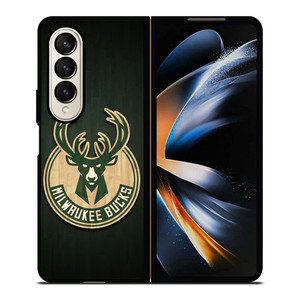 MILWAUKEE BUCKS WOODEN LOGO Samsung Galaxy Z Fold 4 Case Cover