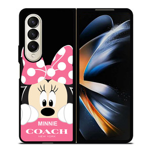 MINNIE MOUSE PINK COACH NEW YORK Samsung Galaxy Z Fold 4 Case Cover
