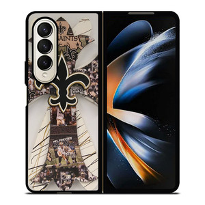 NEW ORLEANS SAINTS ICON Samsung Galaxy Z Fold 4 Case Cover