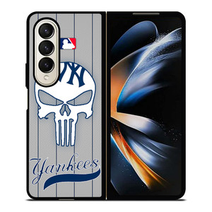 NEW YORK YANKEES THE PUNISHER MLB Samsung Galaxy Z Fold 4 Case Cover NEW YORK YANKEES THE PUNISHER MLB Samsung Galaxy Z Fold 4 Case Cover
