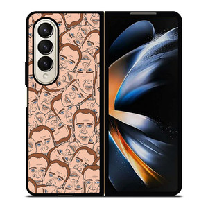 NICOLAS CAGE CARTOON COLLAGE Samsung Galaxy Z Fold 4 Case Cover