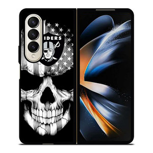 OAKLAND RAIDERS SKULL Samsung Galaxy Z Fold 4 Case Cover OAKLAND RAIDERS SKULL Samsung Galaxy Z Fold 4 Case Cover