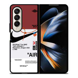 OFF WHITE NIKE AIR JORDAN SNEAKERS Samsung Galaxy Z Fold 4 Case Cover