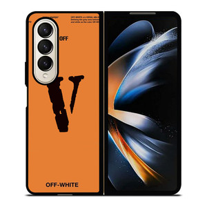 OFF WHITE V LONE LOGO Samsung Galaxy Z Fold 4 Case Cover