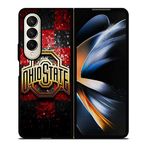 OHIO STATE LOGO FOOTBALL MOZAIC ICON Samsung Galaxy Z Fold 4 Case Cover