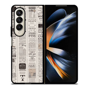 OLD NEWSPAPER PATTERN Samsung Galaxy Z Fold 4 Case Cover
