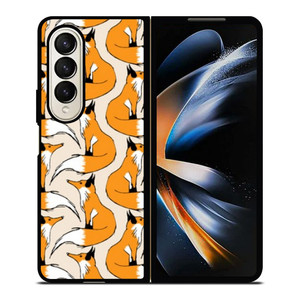 ORANGE FOX PATTERN Samsung Galaxy Z Fold 4 Case Cover