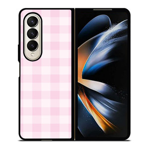 PINK PLAID PATTERN Samsung Galaxy Z Fold 4 Case Cover