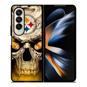 PITTSBURGH STEELERS FOOTBALL SKULL Samsung Galaxy Z Fold 4 Case Cover
