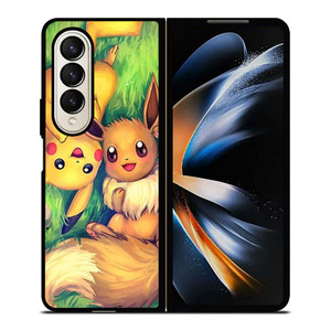 POKEMON EEVEE AND PIKACHU Samsung Galaxy Z Fold 4 Case Cover POKEMON EEVEE AND PIKACHU Samsung Galaxy Z Fold 4 Case Cover