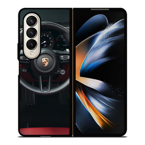 PORSCHE CAR STEERING LOGO Samsung Galaxy Z Fold 4 Case Cover