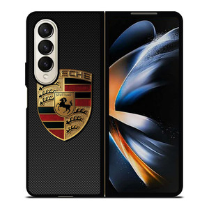 PORSCHE LOGO CARBON Samsung Galaxy Z Fold 4 Case Cover