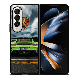 PORSCHE LOGO GREEN CAR Samsung Galaxy Z Fold 4 Case Cover