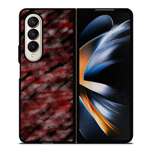 RED BLACK TIE DYE PATTERN Samsung Galaxy Z Fold 4 Case Cover