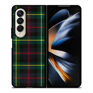 RED YELLOW TARTAN PLAID PATTERN Samsung Galaxy Z Fold 4 Case Cover