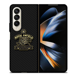 ROYAL ENFIELD VINTAGE LOGO CARBON Samsung Galaxy Z Fold 4 Case Cover
