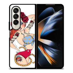 SAILOR JERRY TATTOO JESSICA RABBIT Samsung Galaxy Z Fold 4 Case Cover