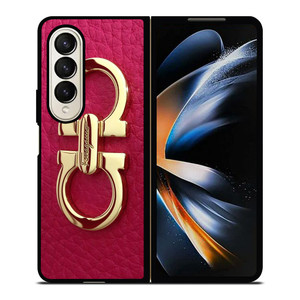 SALVATORE FERRAGAMO LOGO MAGENTA Samsung Galaxy Z Fold 4 Case Cover
