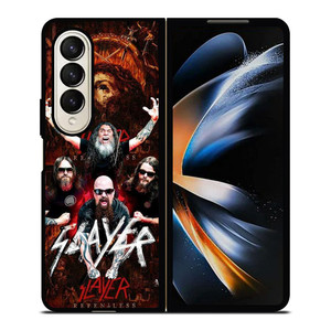 SLAYER METAL BAND POSTER Samsung Galaxy Z Fold 4 Case Cover