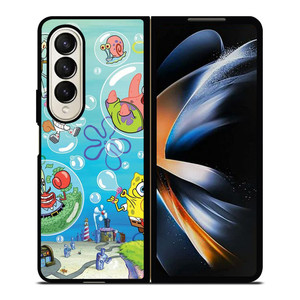 SPONGEBOB AND FRIENDS BUBBLES Samsung Galaxy Z Fold 4 Case Cover