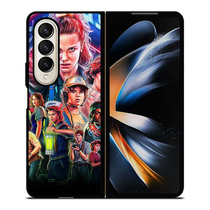 STRANGER THINGS CHARACTERS ART Samsung Galaxy Z Fold 4 Case Cover