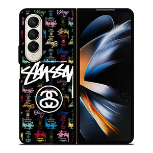 STUSSY COLLAGE LOGO Samsung Galaxy Z Fold 4 Case Cover